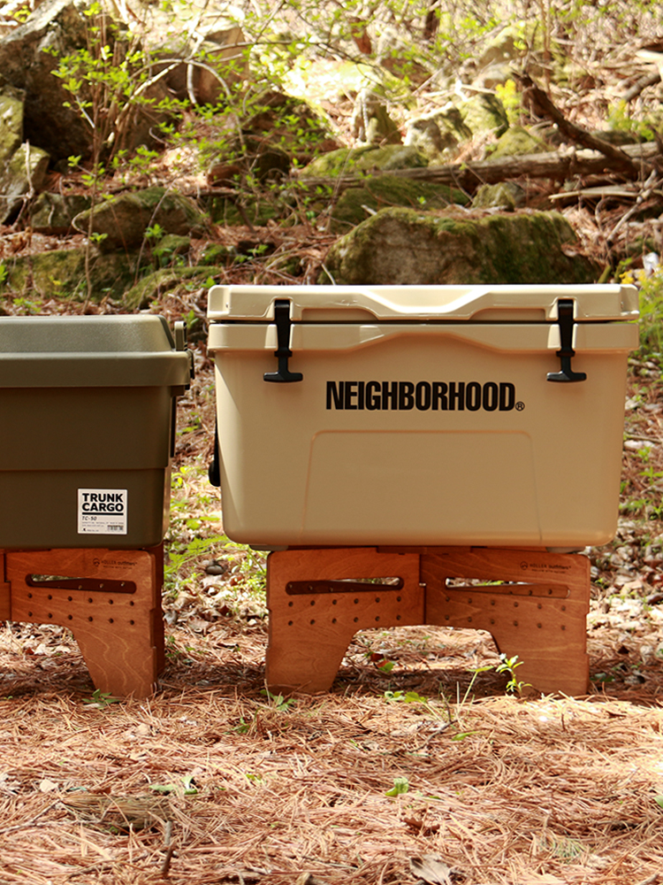 홀러 클래버 우드 쿨러스탠드 아이스박스 받침대