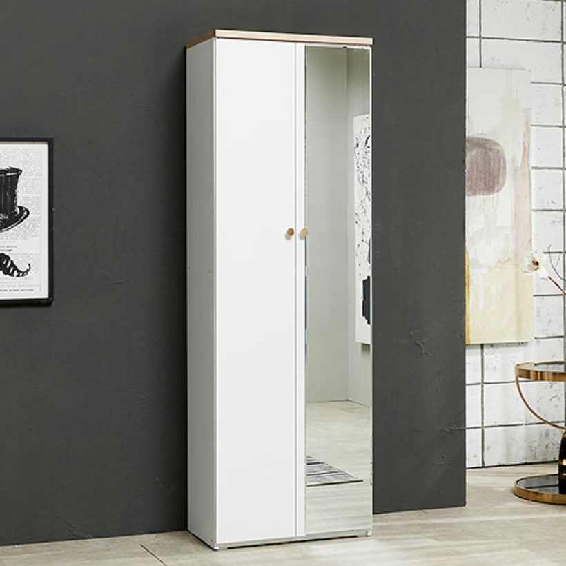 현관 거울 신발장 깊은 신발장 600 높은 키높이 우드 신발장