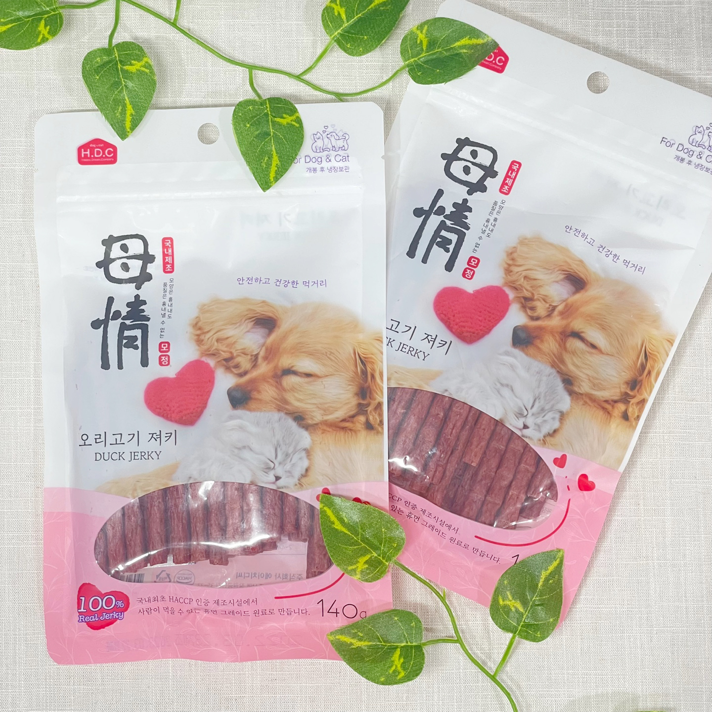 아스쿠 모정 강아지 고양이 져키 간식 오리고기, 140g, 1개 - 상세 이미지 5