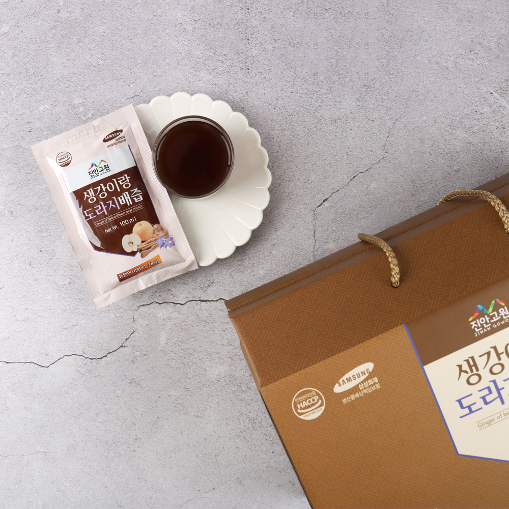 (진안)무농약 3년근 약도라지 생강이랑 도라지배즙 100ml 30포 - 상세 이미지 5