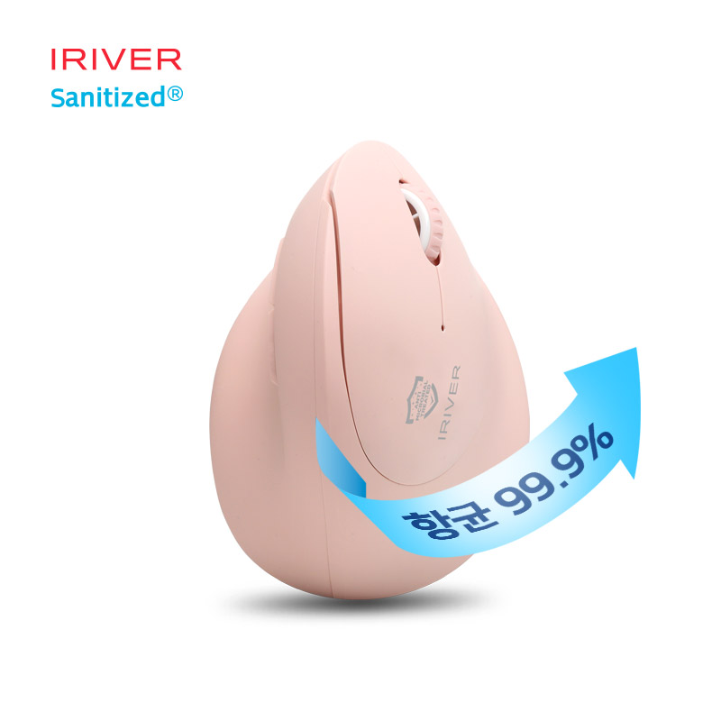 아이리버 항균 Medic-EM3 무소음 무선 블루투스 버티컬 마우스 핑크