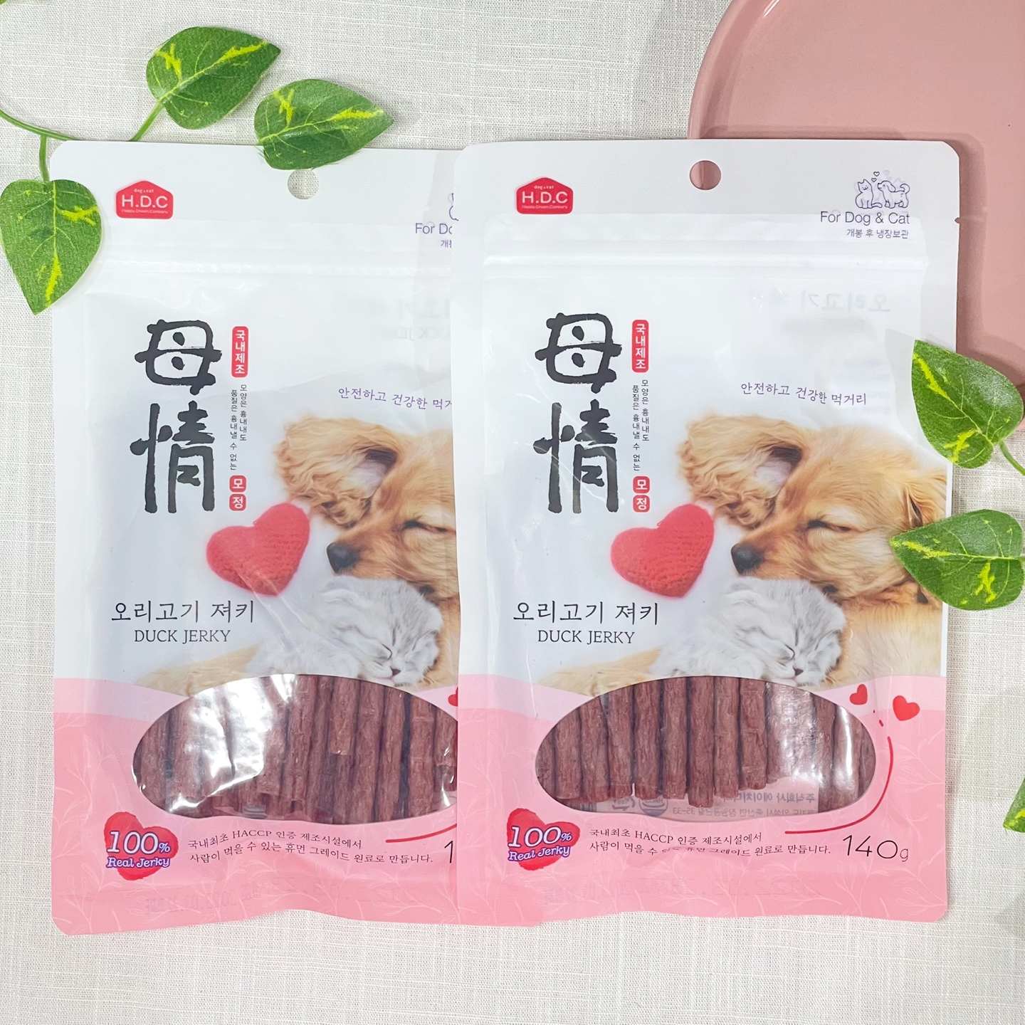 아스쿠 모정 강아지 고양이 져키 간식 오리고기, 140g, 1개 - 상세 이미지 3