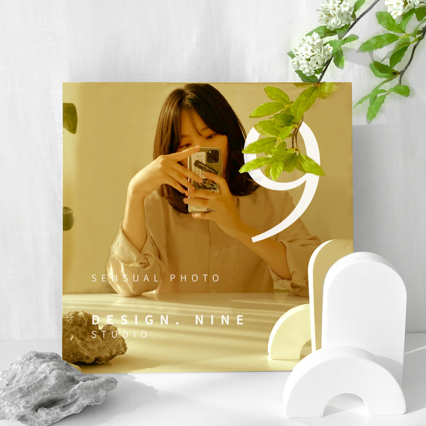 미니간판 골드스텐현판 사무실명패 금속표지판 아크릴카페벽 표찰안내판제작 정사각기본25x25 사진 5
