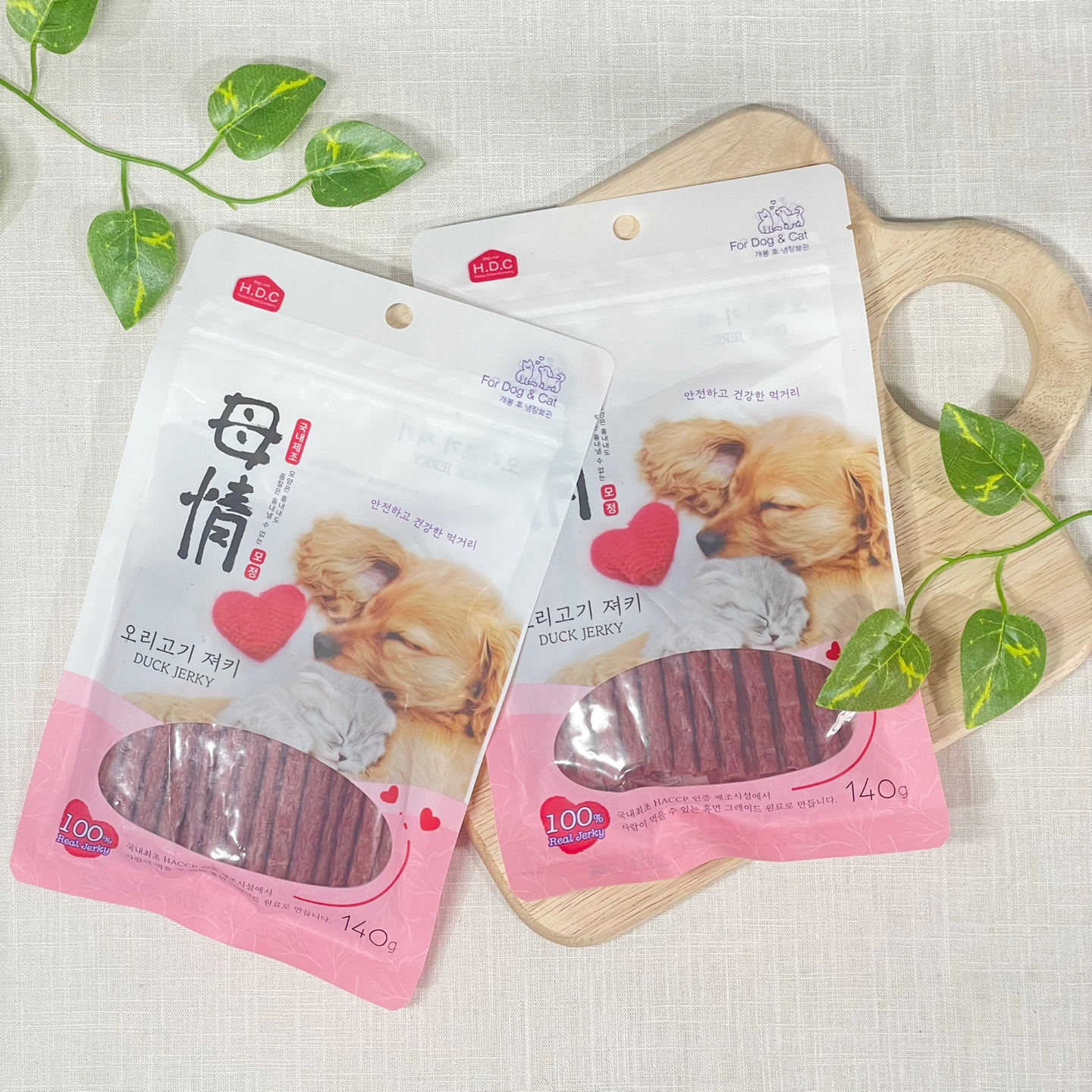 아스쿠 모정 강아지 고양이 져키 간식 오리고기, 140g, 1개