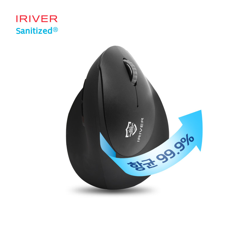 아이리버 항균 Medic-EM3 무소음 무선 블루투스 버티컬 마우스 블랙
