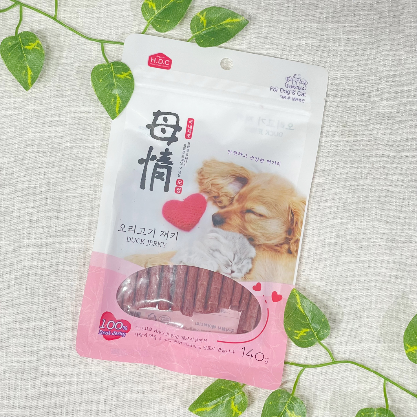 아스쿠 모정 강아지 고양이 져키 간식 오리고기, 140g, 1개 - 상세 이미지 2