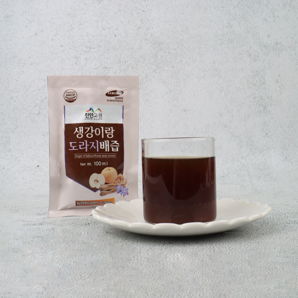 (진안)무농약 3년근 약도라지 생강이랑 도라지배즙 100ml 30포 - 상세 이미지 4