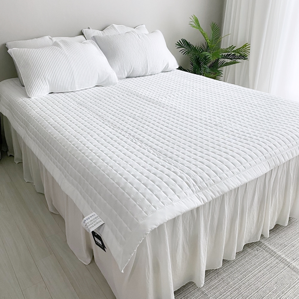 송화침장 듀라론 울트라 냉감패드 여름 슈퍼싱글 침대패드 고정밴드