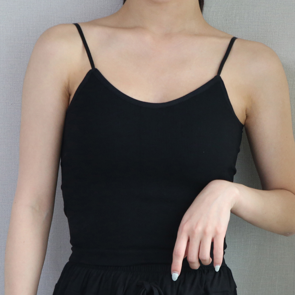 누모 캡내장 나시 런닝 민소매 이너 런닝형 브라탑 - 상세 이미지 3