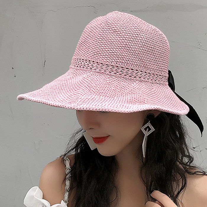 라피아햇 보넷 버킷 벙거지 린넨 밀짚 보닛햇 챙넓은 휴양지 챙모자 - 상세 이미지 4