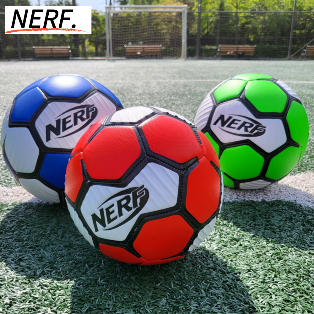 너프 주니어 축구공 3호 4호 5호 블루 레드 그린 어린이 유아 야외 실내 미니 축구공 - 상품 이미지