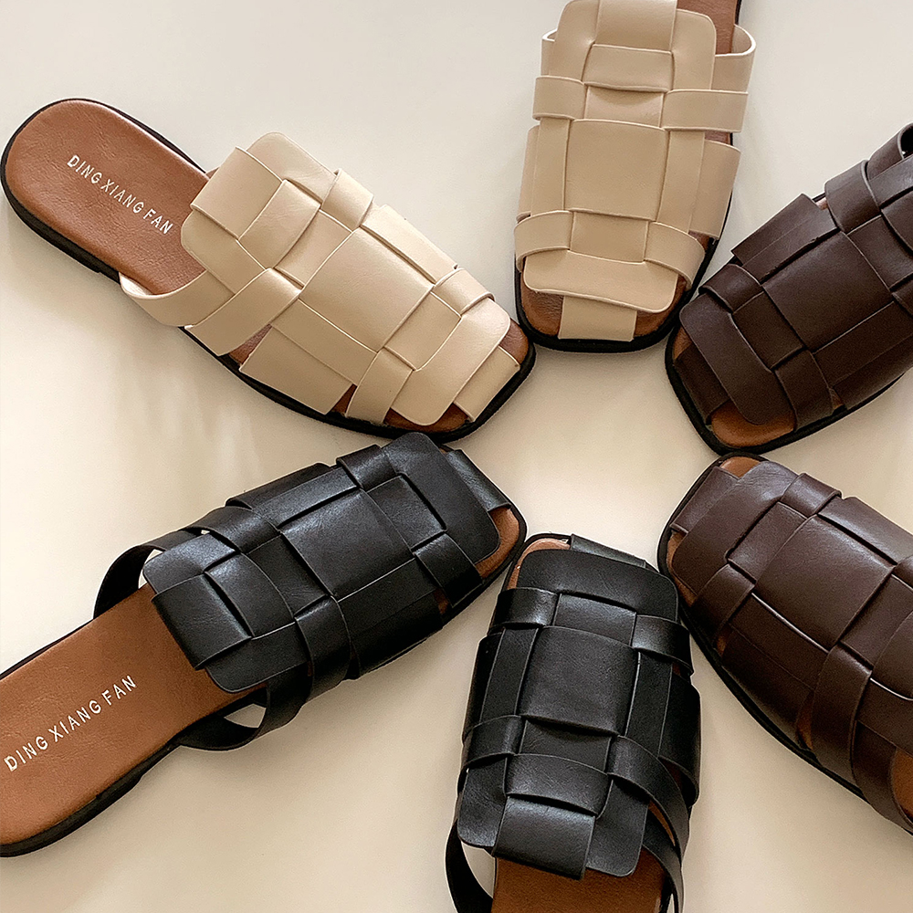 꼬임 위빙뮬 여름블로퍼 격자 피셔맨 뮬샌들