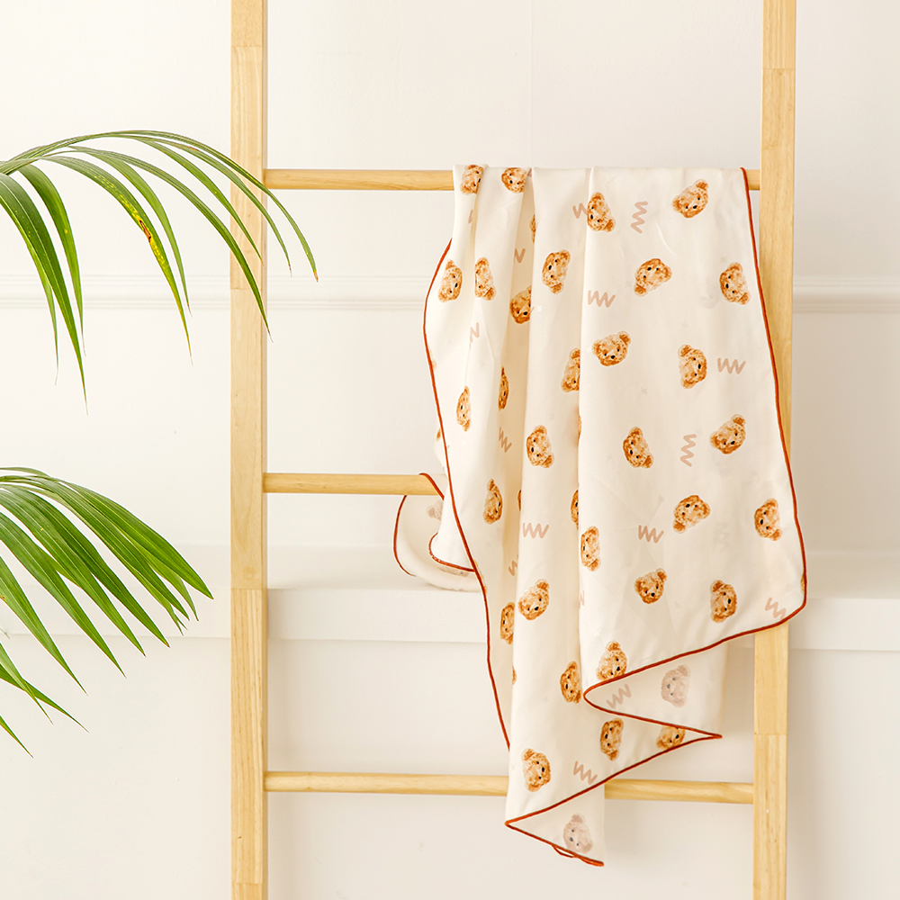 메리투투 체크베어 여름 아기 유아 신생아 시원한 인견 블랭킷 이불