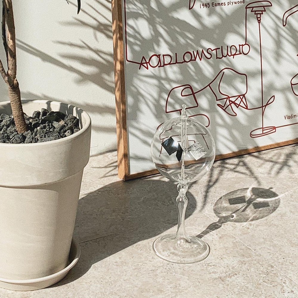 유월가게 라디오미터 유리 오브제 모빌 썬캐쳐 키네틱아트 미니타입