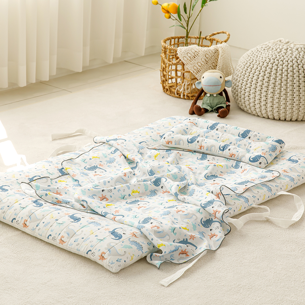 메리투투 쥬라기 여름 인견 3D에어매쉬 푹신하고 시원한 어린이집낮잠이불 세트