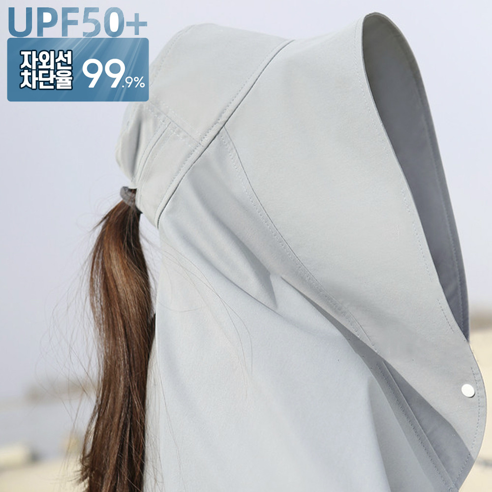여성 창모자 자외선차단 햇빛가리개 농사 작업 UV차단 캐디 - 상세 이미지 2