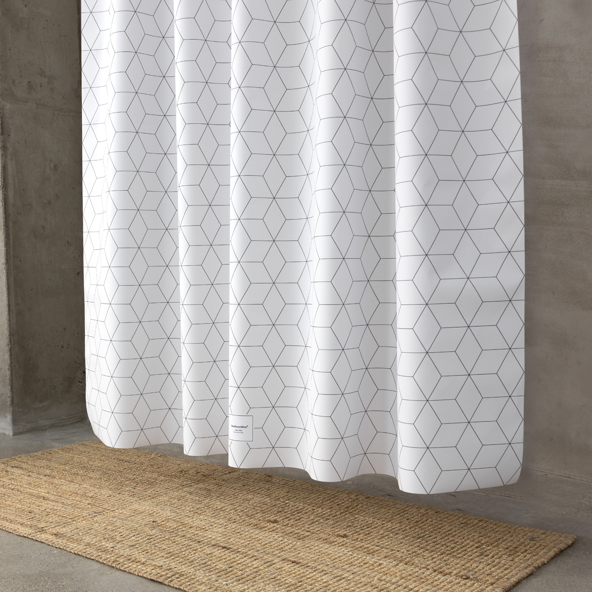 원세븐나인 패브릭 샤워커튼 큐브 M