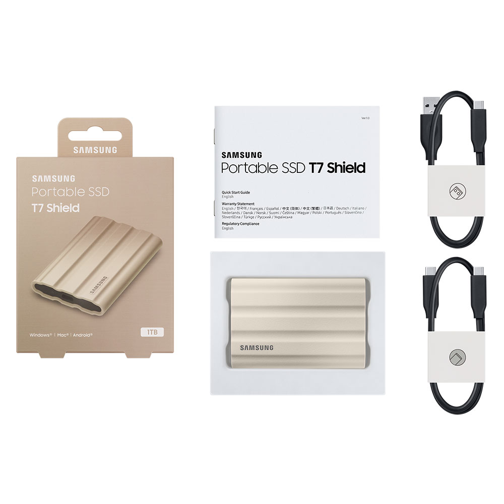 삼성전자 삼성 포터블 외장 SSD T7 Shield 데이터 복구 서비스 1TB, 베이지 상품 이미지 7