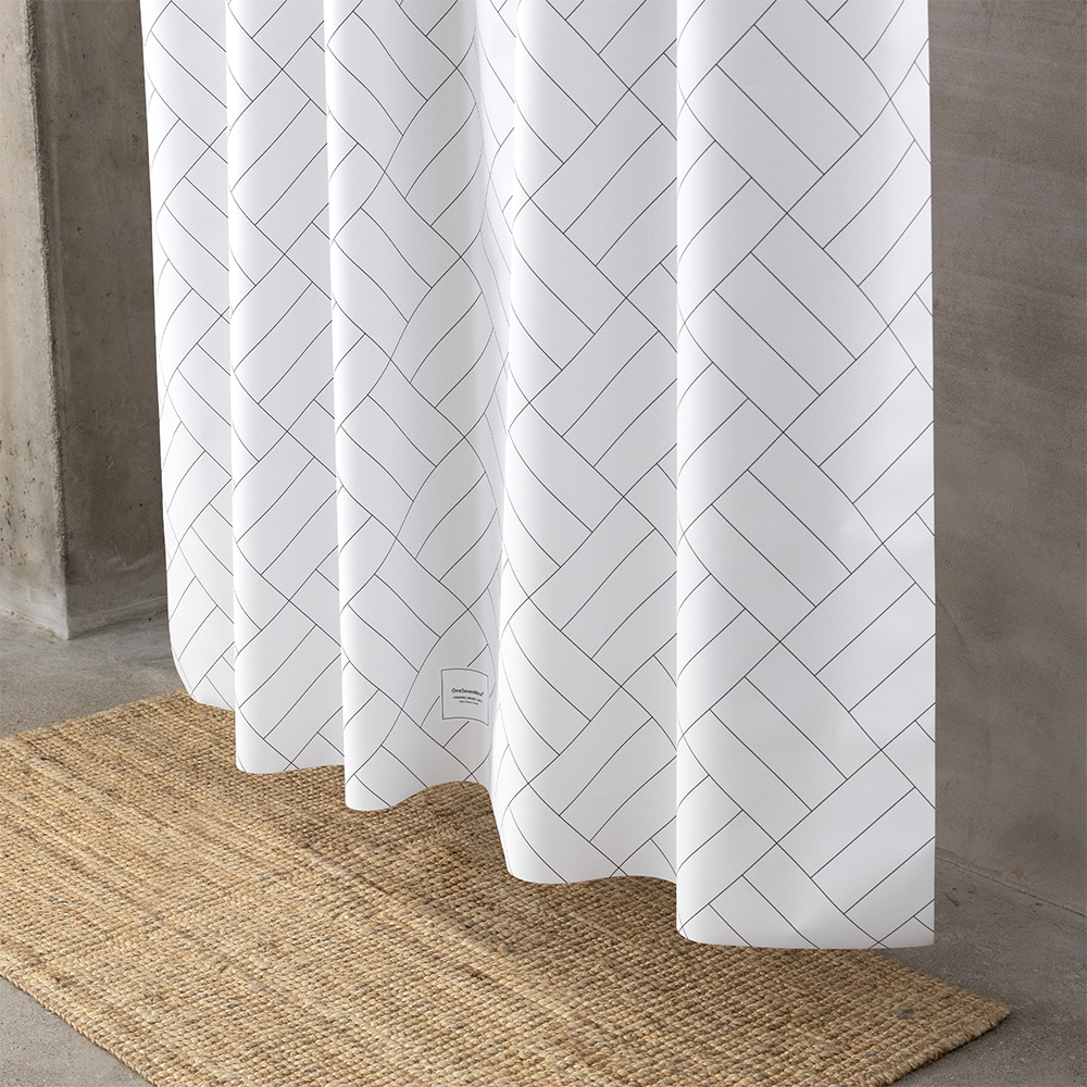 원세븐나인 패브릭 샤워커튼 다이아고날 바스켓 M