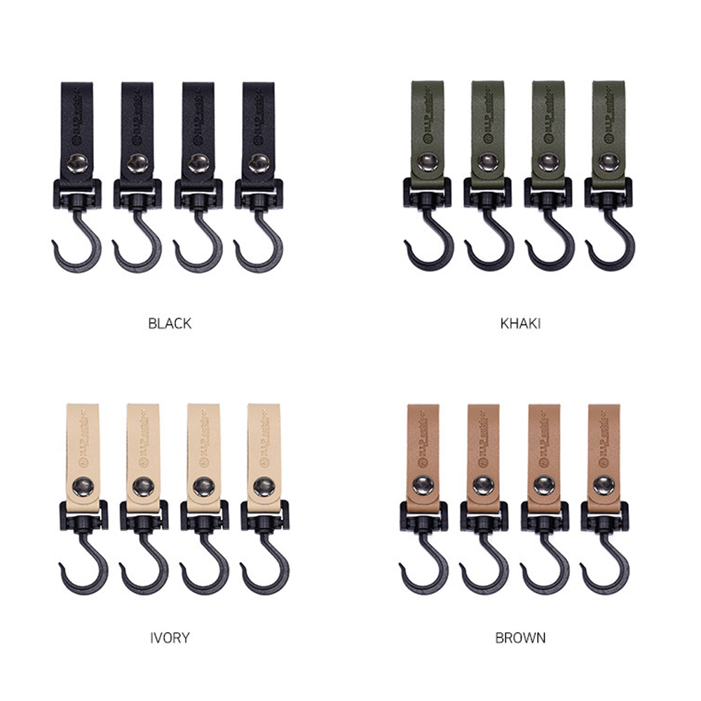 [호환] N.I.P 가죽후크 고리 스트랩 4P세트 인디언행어 호환가능