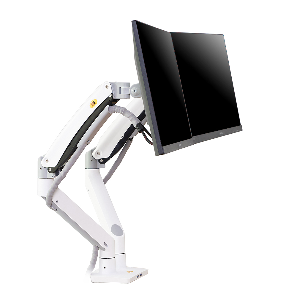 노스바유 NB F195W 고중량 듀얼 모니터암 거치대 화이트 - 상세 이미지 5