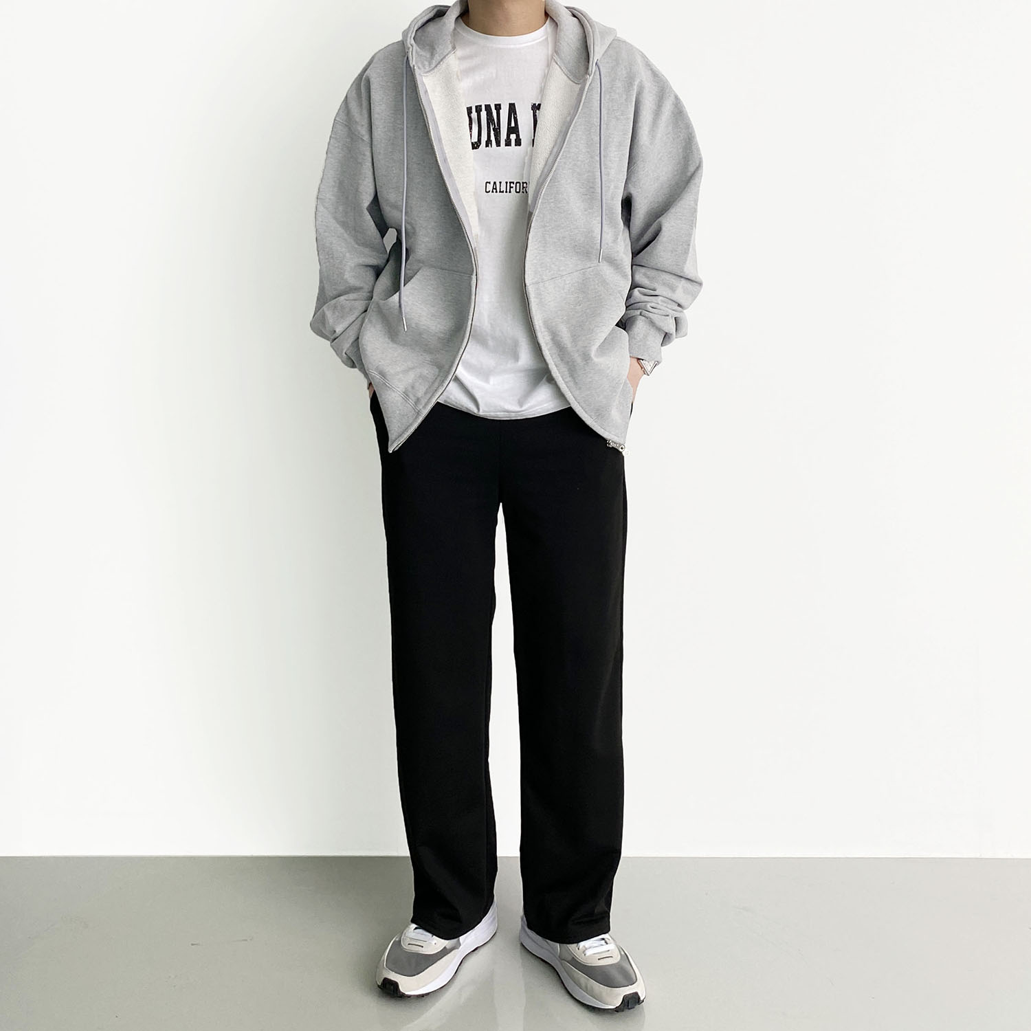 남자 와이드트레이닝팬츠 통큰바지 통넓은바지 - 상세 이미지 3