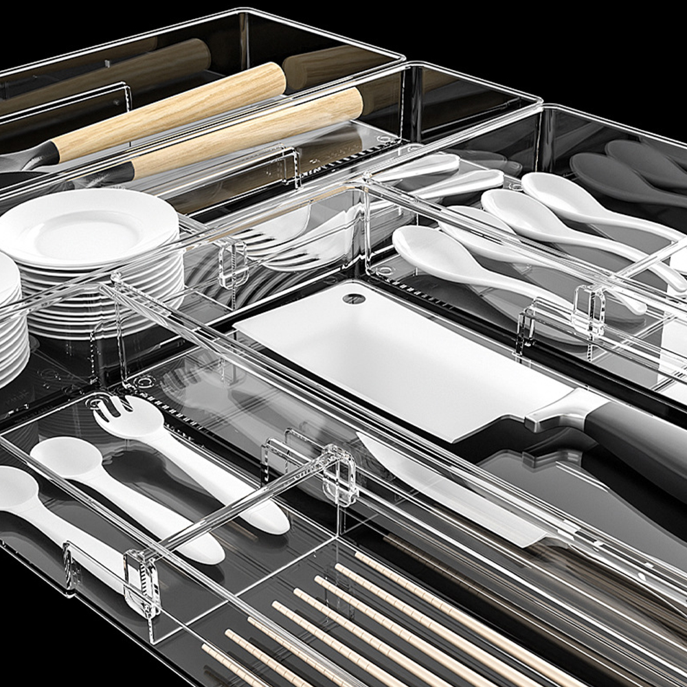 모듈 싱크대 수저정리함 서랍 수저보관함 숟가락통 조리도구통 10X41X5.2cm