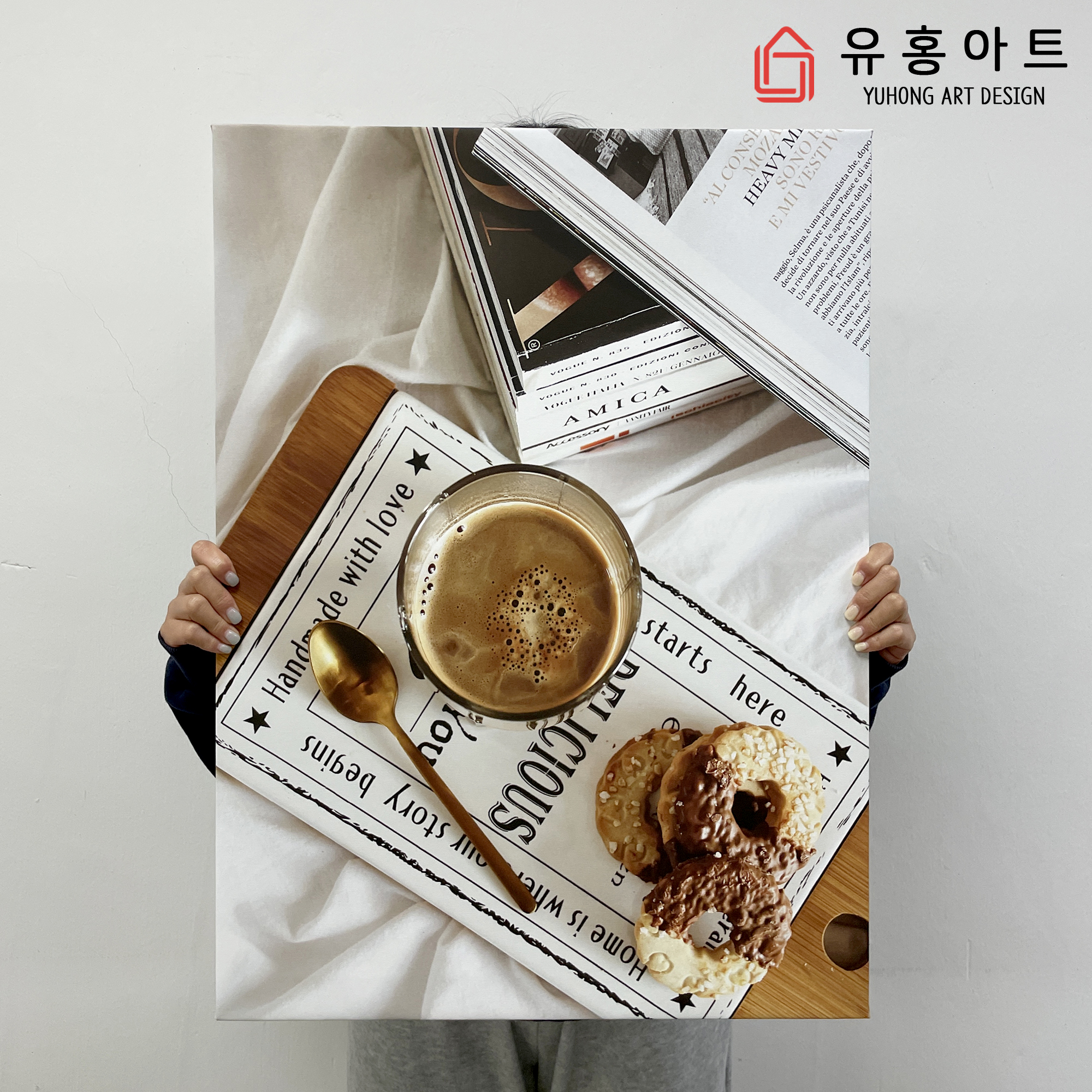 커피 그림 캔버스 액자 원두 카페 사진 포스터 A4 - 상세 이미지 3