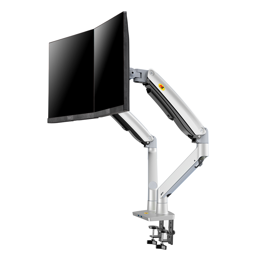 노스바유 NB F195W 고중량 듀얼 모니터암 거치대 화이트 - 상세 이미지 4