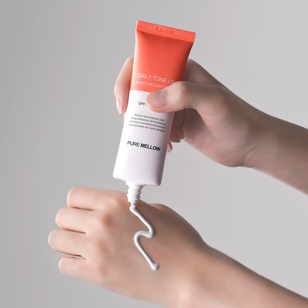 퓨어멜로우 눈시림없는 무기자차 톤업 선크림 50ml (SPF50+ PA++++) 저자극 워터프루프 선크림 - 상세 이미지 2