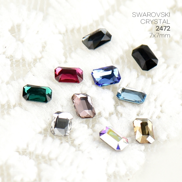 정품 스와로브스키 크리스탈 플랫백  2602 3.7x2.5mm  (10종컬러) 선택 - 상품 이미지