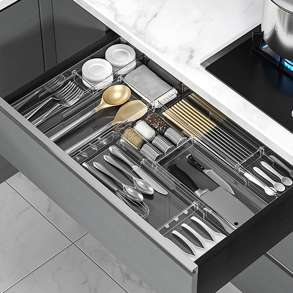모듈 싱크대 수저정리함 서랍 수저보관함 숟가락통 조리도구통 10X41X5.2cm