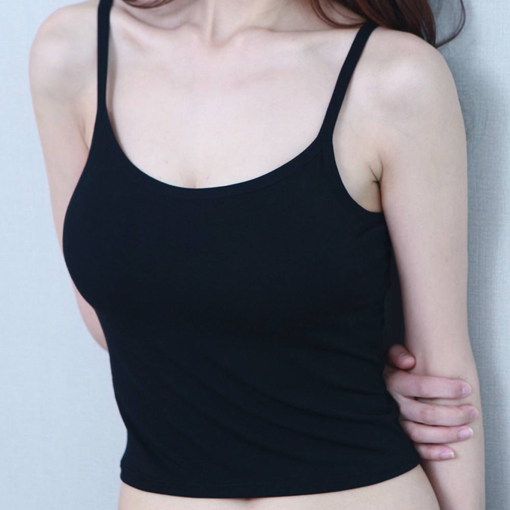 누모 모달 노와이어 패드일체형 나시 런닝 브라탑 - 상세 이미지 4