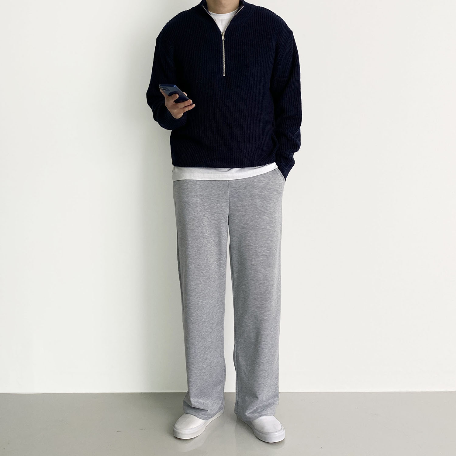 남자 와이드트레이닝팬츠 통큰바지 통넓은바지 - 상세 이미지 2