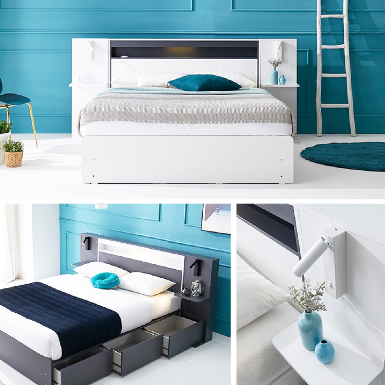 고등학생 아이방 저상형 수납 침대 서랍형침대프레임