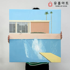 데이비드 호크니 그림 액자 캔버스 포스터 정사각형 20×20cm
