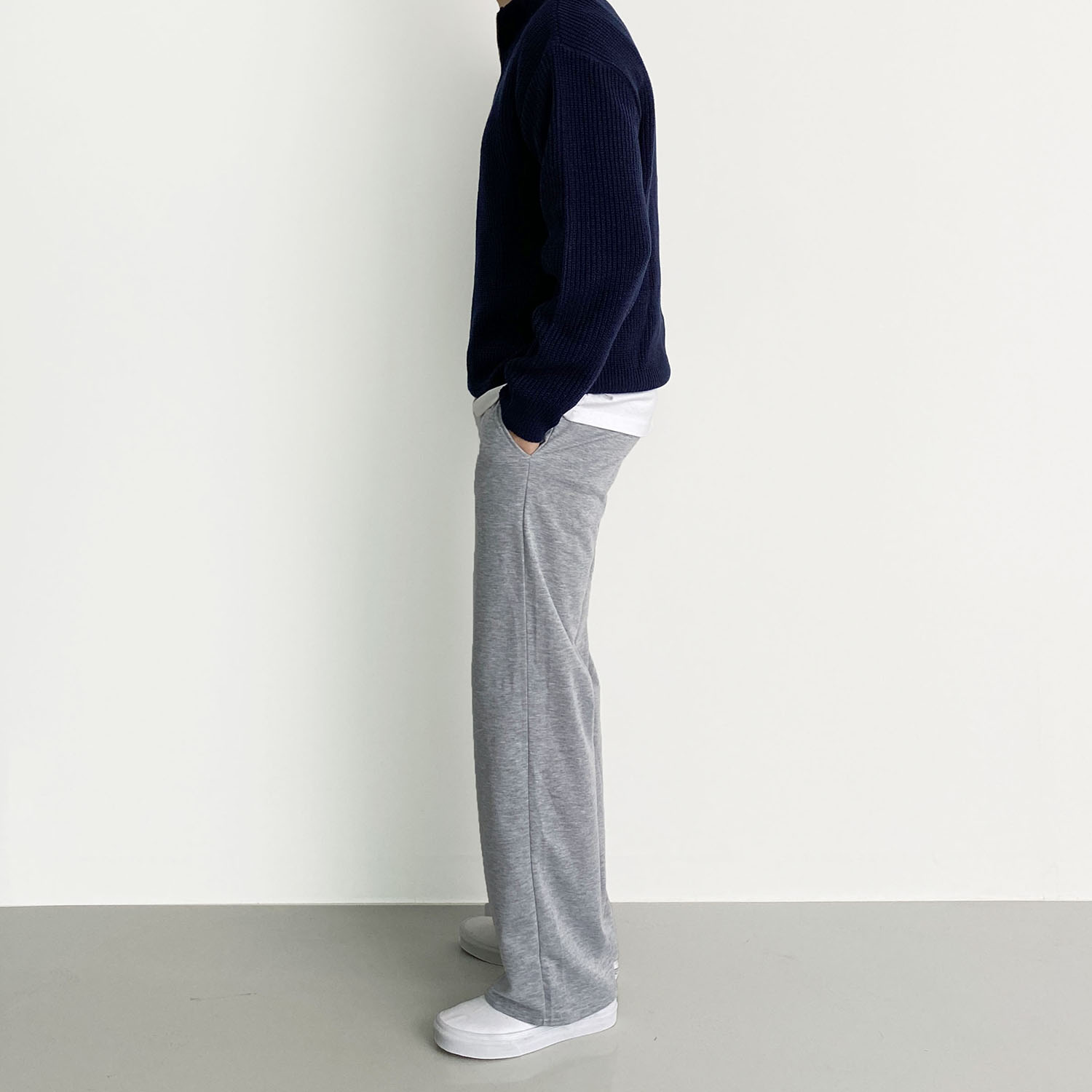 남자 와이드트레이닝팬츠 통큰바지 통넓은바지 - 상세 이미지 5