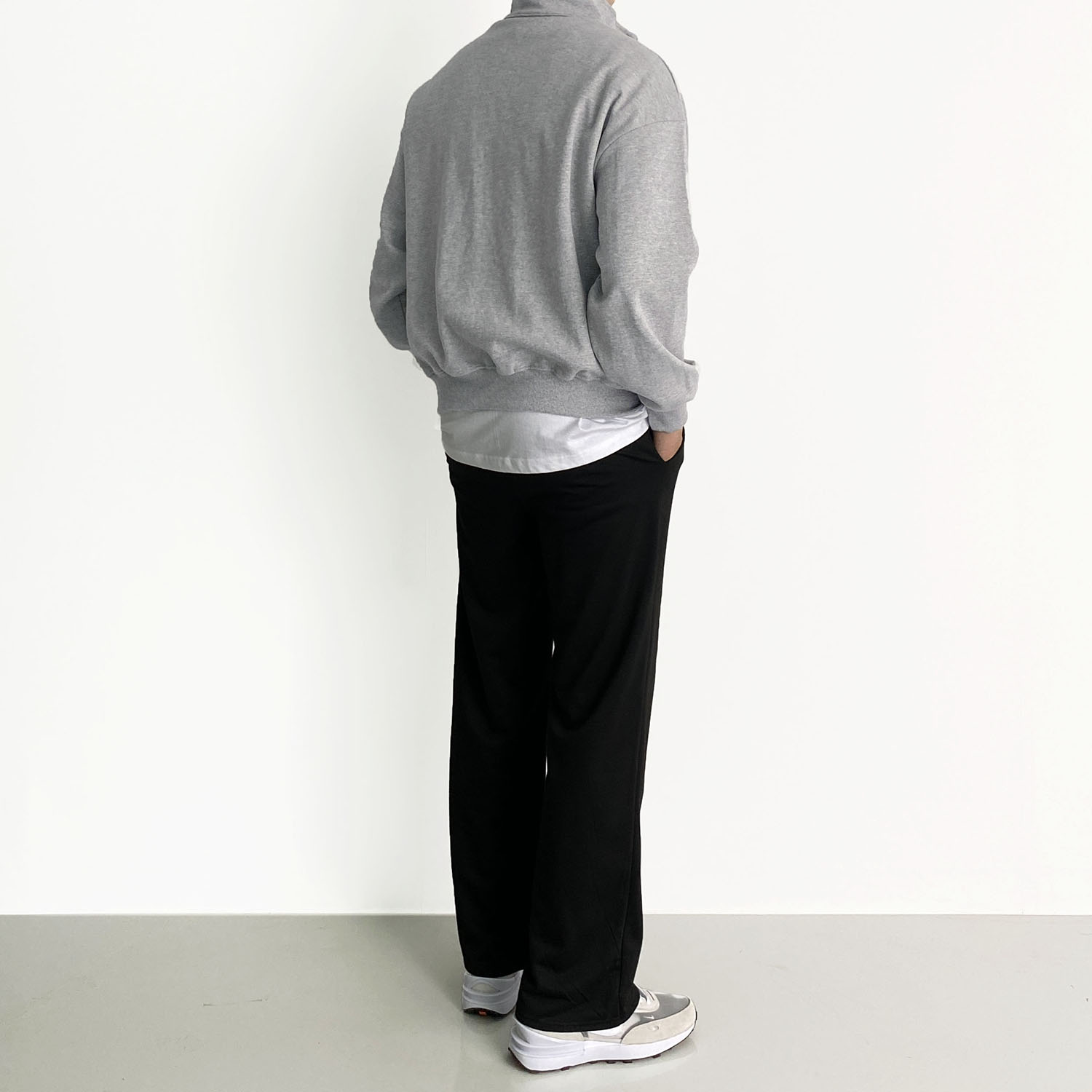 남자 와이드트레이닝팬츠 통큰바지 통넓은바지 - 상세 이미지 4