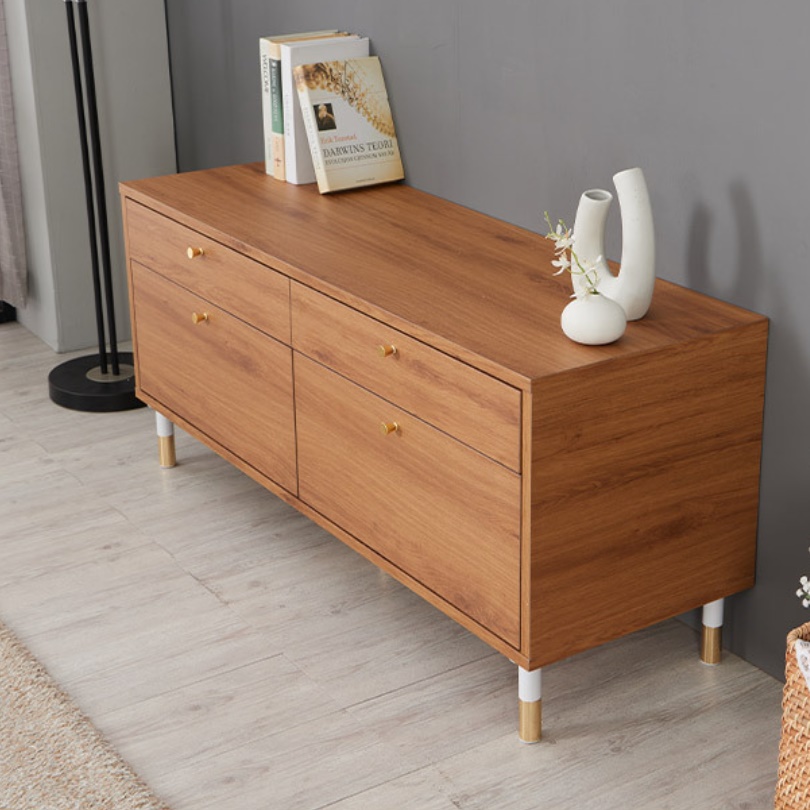 북유럽 원목 거실장 tv 다이 서랍장 화이트 월넛 높은 티비장