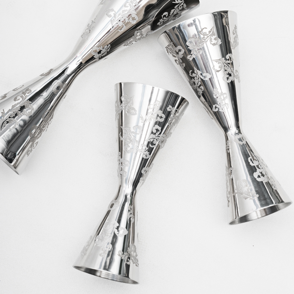 칼딘 홈텐딩 지거 칵테일 계량컵 눈금형 골드링 지거 30/45ml + 슬림 바스푼 - 상세 이미지 4