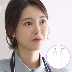 아이유 귀걸이 폴브리알 시그니처 하프 실버 귀걸이 PASE032S 30대 선물 - 상세 이미지 5