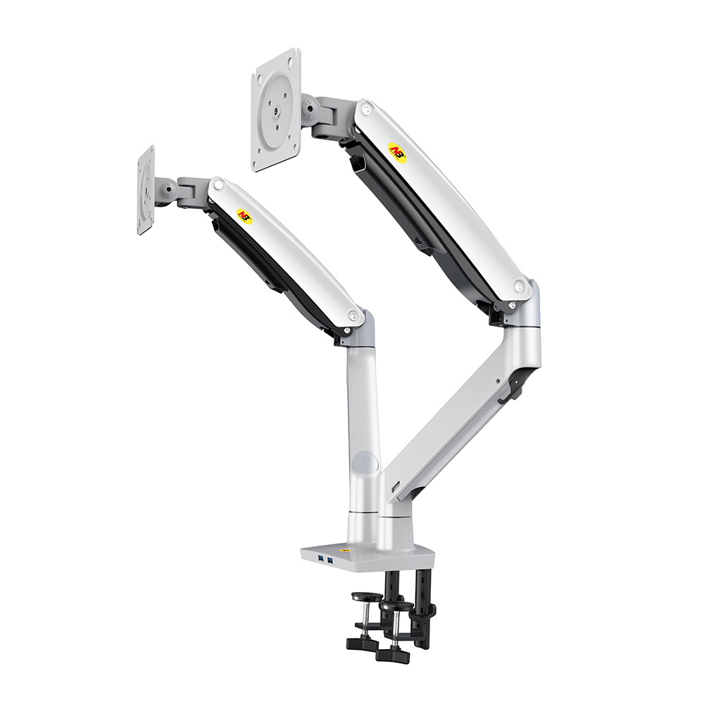 노스바유 NB F195W 고중량 듀얼 모니터암 거치대 화이트 - 상세 이미지 2