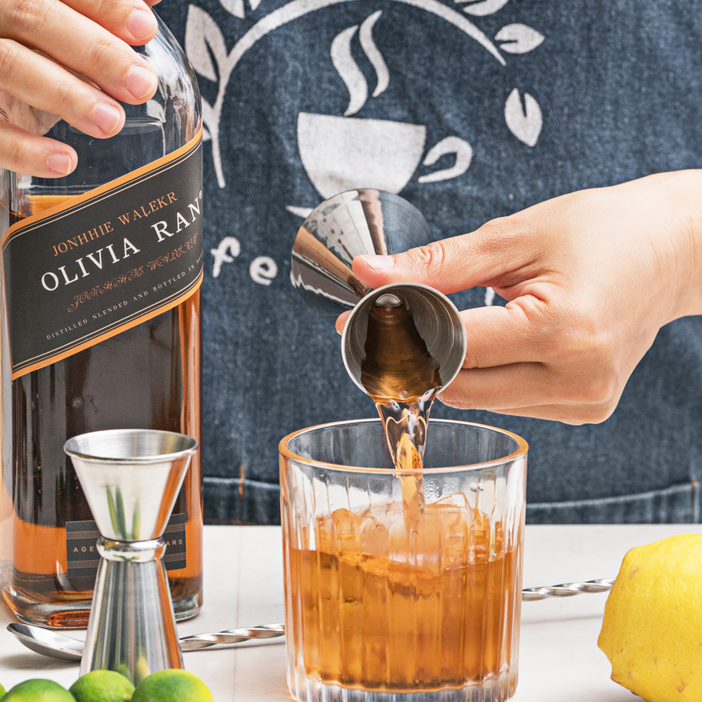 칼딘 홈텐딩 지거 칵테일 계량컵 눈금형 골드링 지거 30/45ml + 슬림 바스푼 - 상세 이미지 2