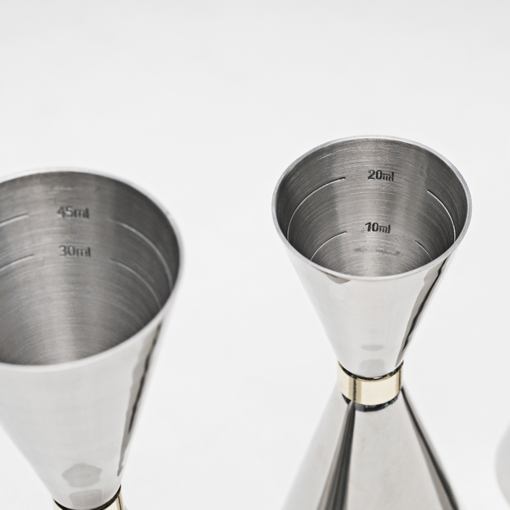 칼딘 홈텐딩 지거 칵테일 계량컵 눈금형 골드링 지거 30/45ml + 슬림 바스푼 - 상세 이미지 3