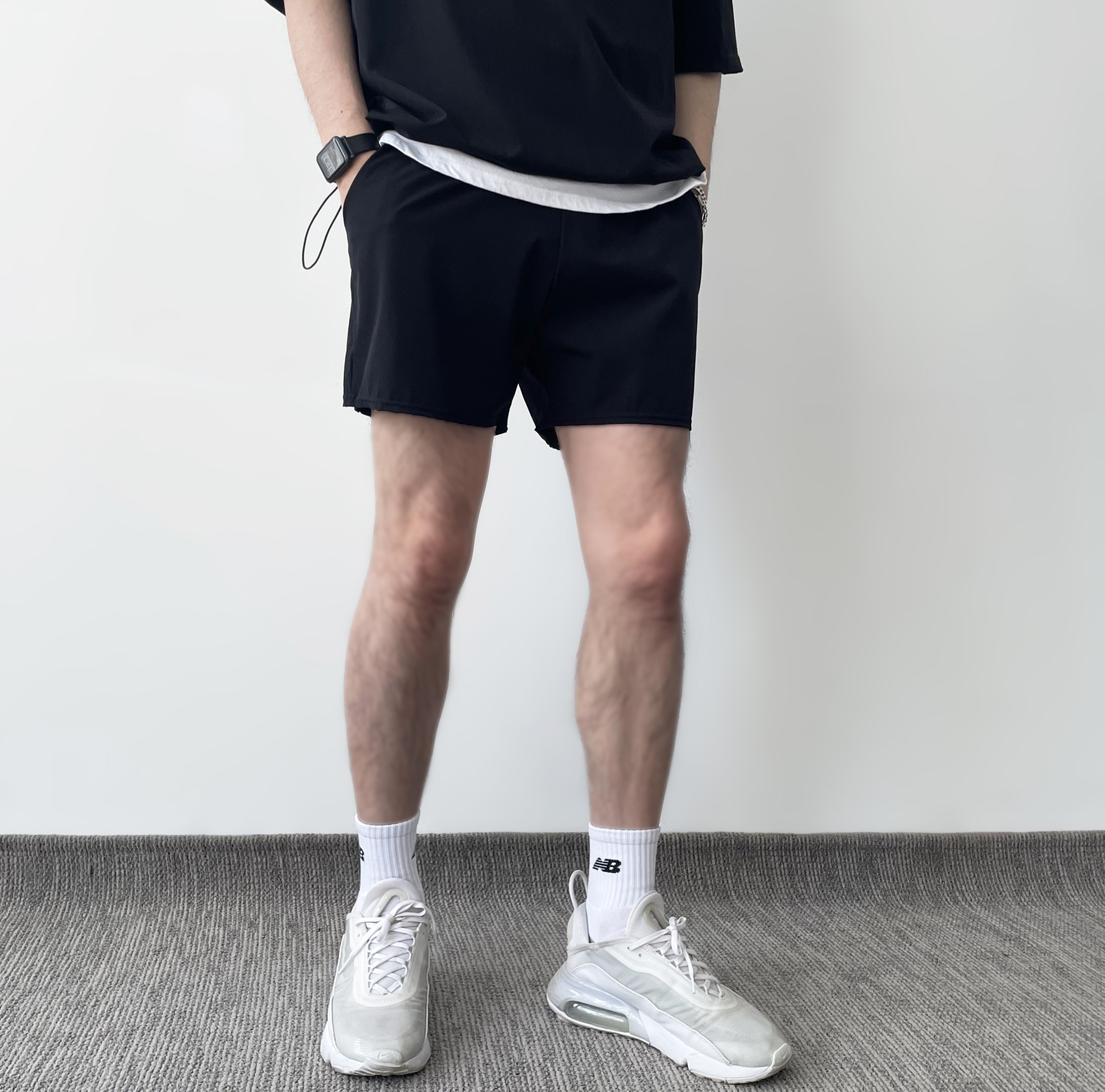 트레이닝반바지 남자3부반바지 남성운동반바지 스포츠 - 메인 이미지