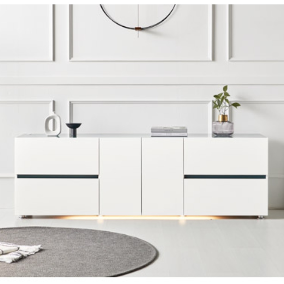 높은 티비장 화이트 거실장 75인치 티비 거실장 티브 다이