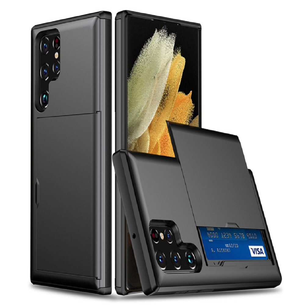 갤럭시S22 울트라 케이스 카드수납 범퍼 슬라이드 - 상품 이미지