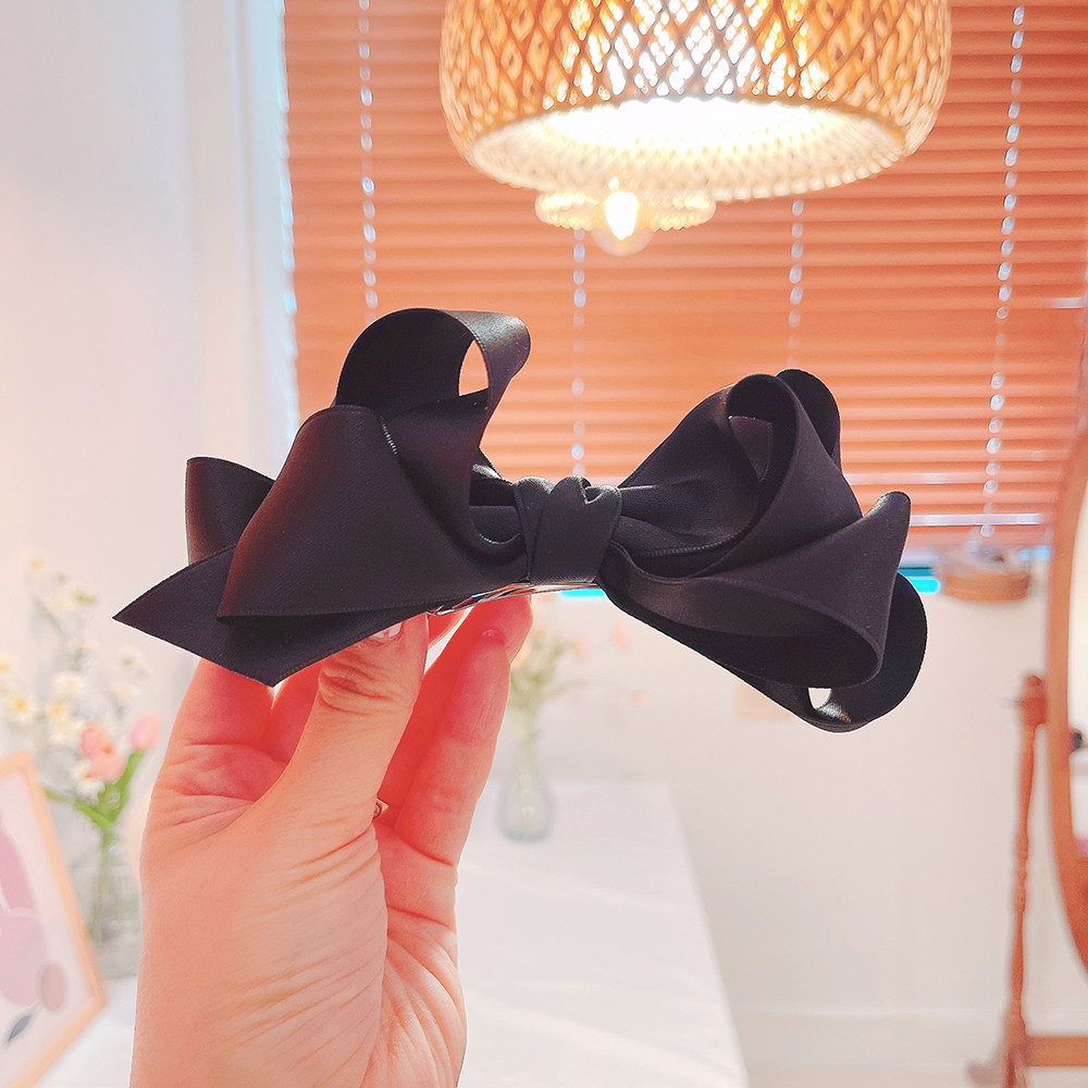 블랙리본 풍성 간호사 통통핀대 8cm 10cm 반머리 왕리본핀 이미지 7