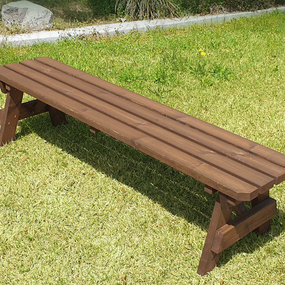 야외용 나무 의자 전원주택 원목 야외 벤치 정원용 공원용