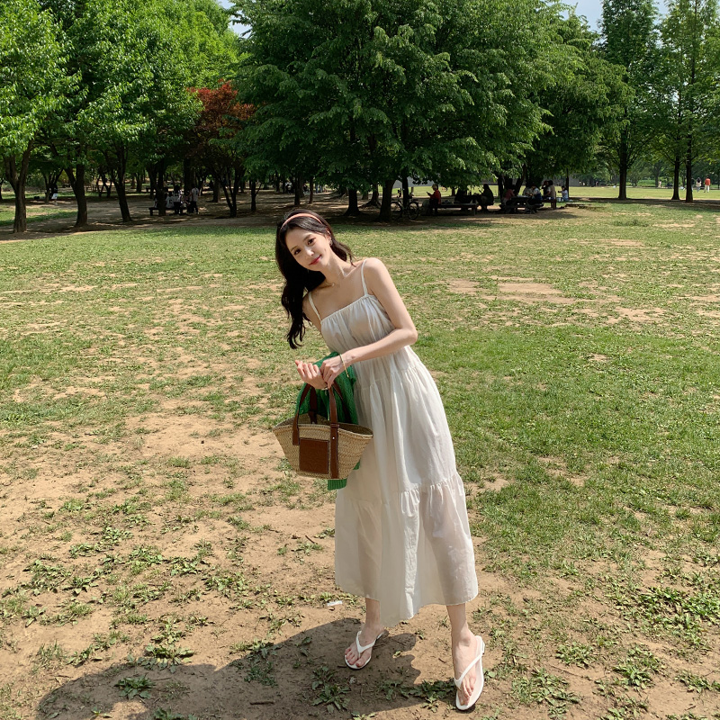 밴딩 디테일의 캉캉 롱 나시 원피스 op13935 - 상세 이미지 2